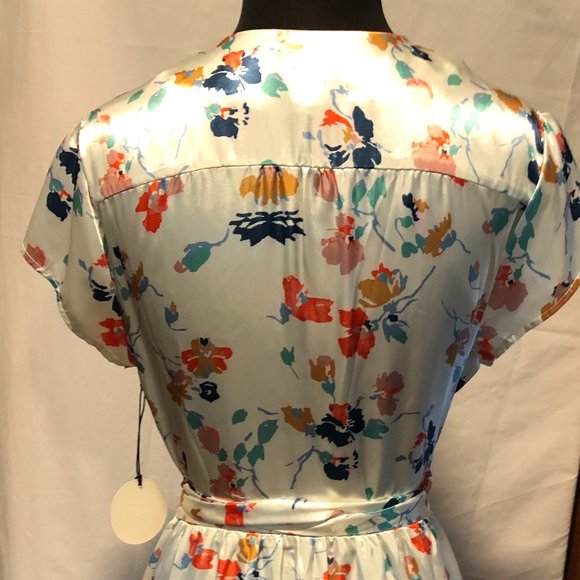 TULAROSA Maxi Adjustable Wrap Dress Bloom NWT Sz XS & M Short Sleeve Sexy - Picture 5 of 8